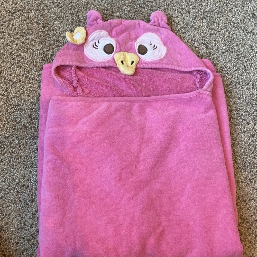 pottery barn kids owl bath towel